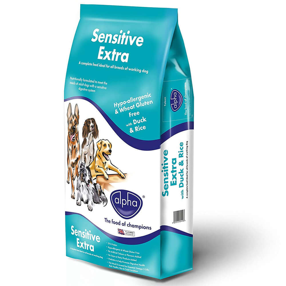 Alpha Sensitive Extra with Duck & Rice dry dog food