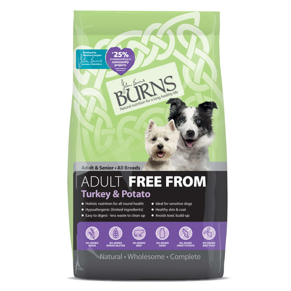 Burns Adult Dog Free From Turkey & Potato Grain Free Dry Dog Food