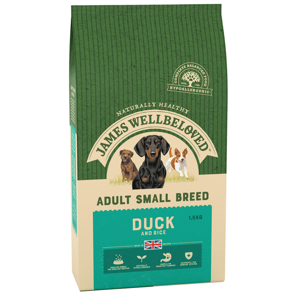 James Wellbeloved Dog Adult Small Breed Duck & Rice Dry Dog Food