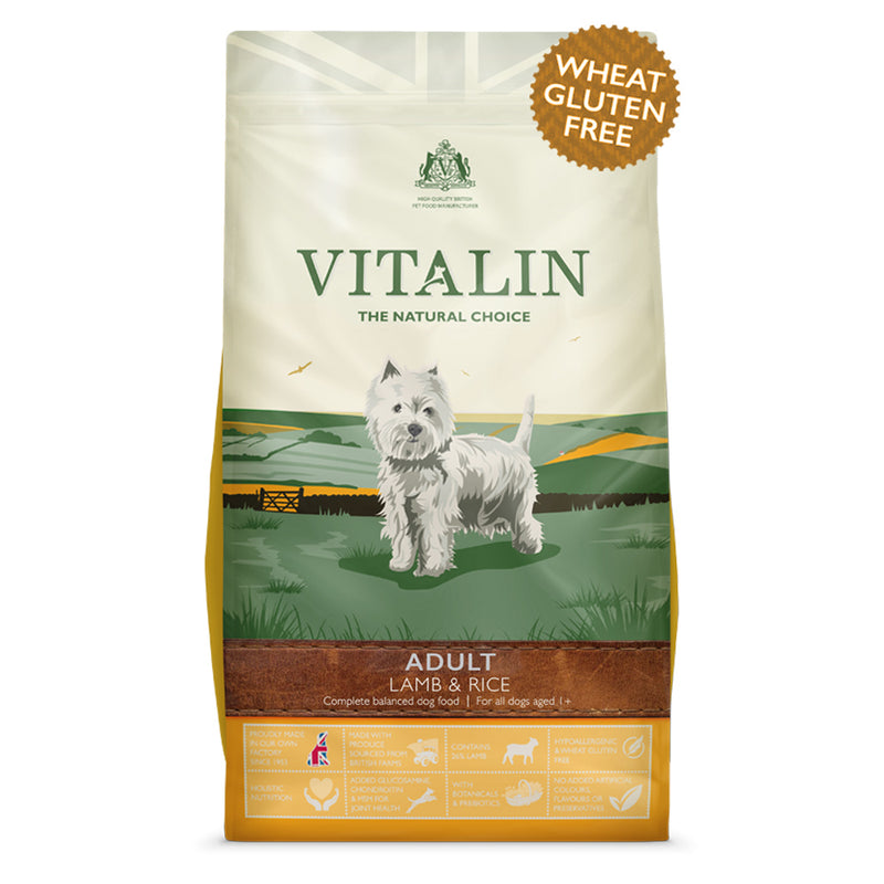 Vitalin Natural Lamb & Rice Dry Dog Food