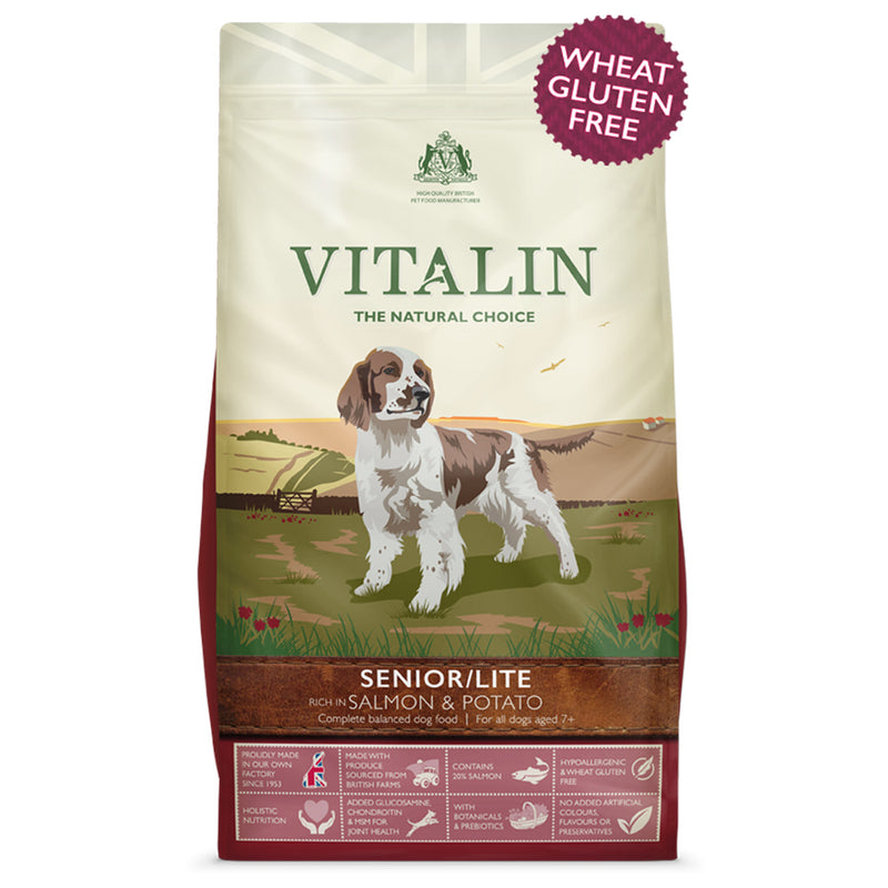 Vitalin Natural Senior/Lite rich in Salmon & Potato Dry Dog Food