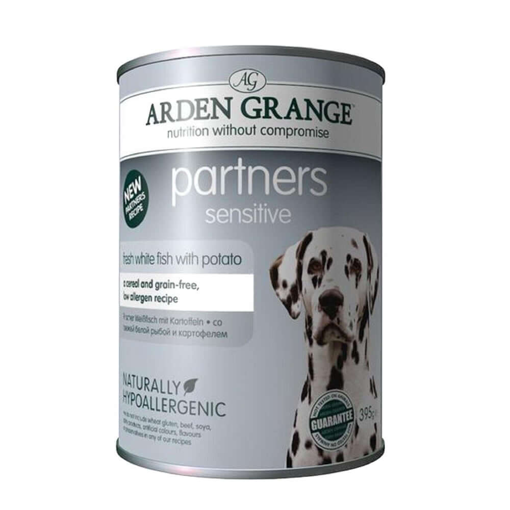 Arden Grange Partners Sensitive Fresh White Fish With Potato Wet Dog Food