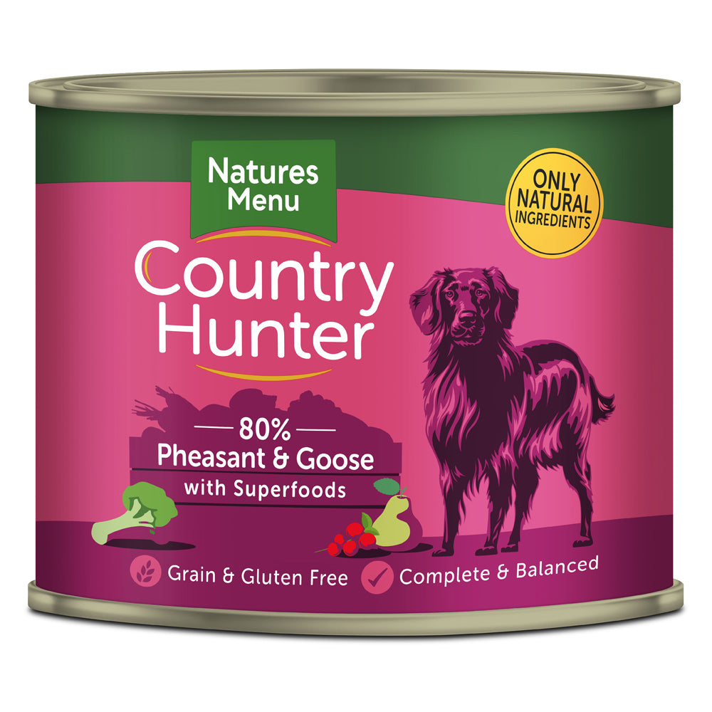 Natures Menu Country Hunter Dog Pheasant & Goose with Superfoods Tins wet dog food