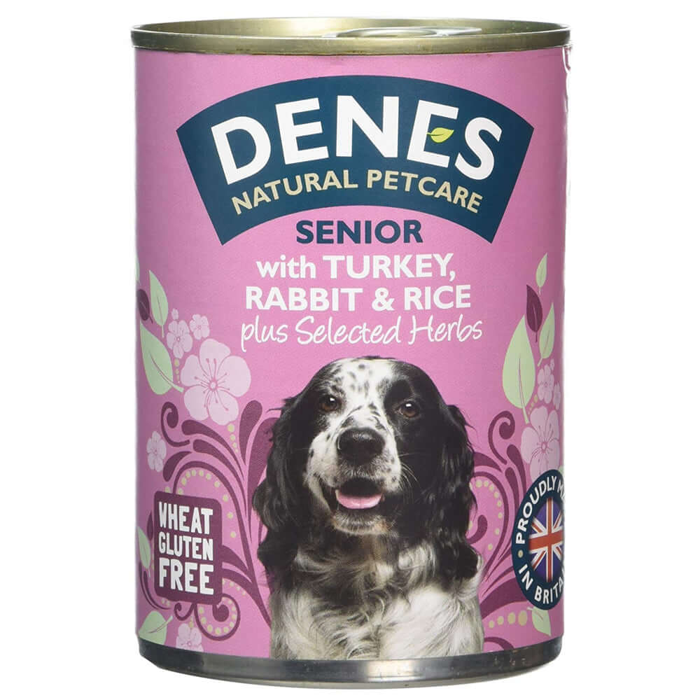 Denes Senior Dog with Turkey Rabbit & Rice Tins Wet Dog Food