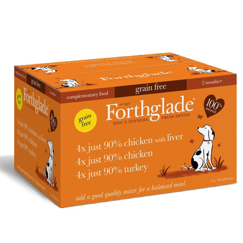 Forthglade Just 90% Meat Grain Free Poultry Variety Wet Dog Food