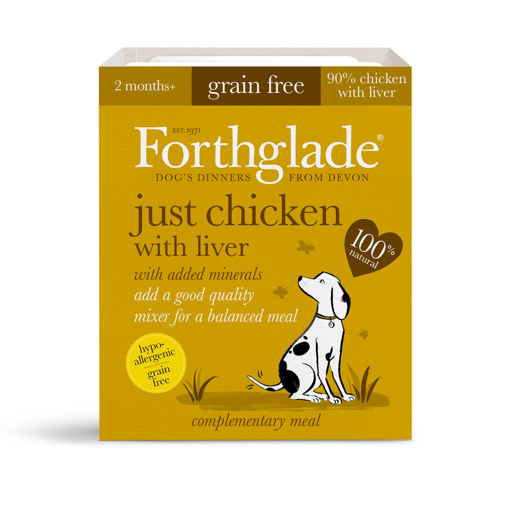 Forthglade Just 90% Meat Grain Free Chicken with Liver Wet Dog Food