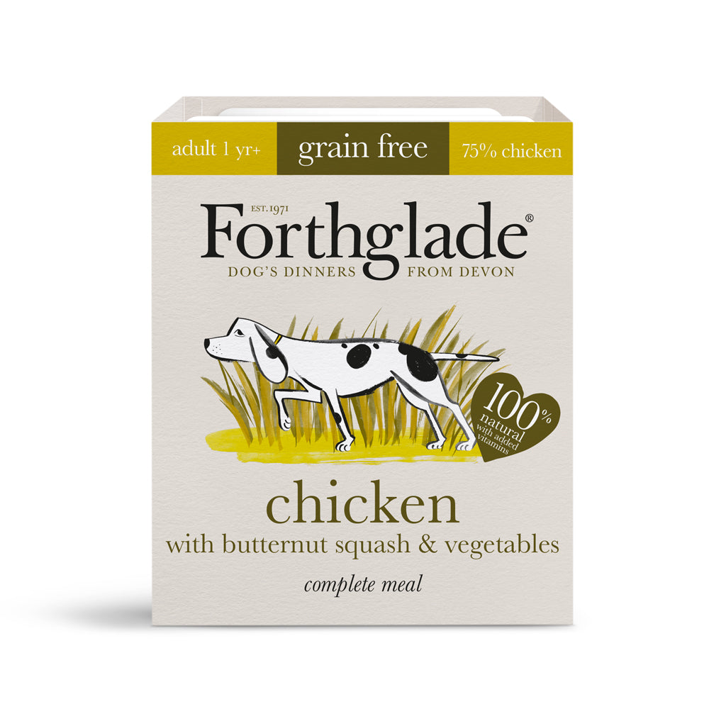 Forthglade Complete Meal Adult Dog Grain Free Chicken with Butternut Squash & Veg Wet Dog Food