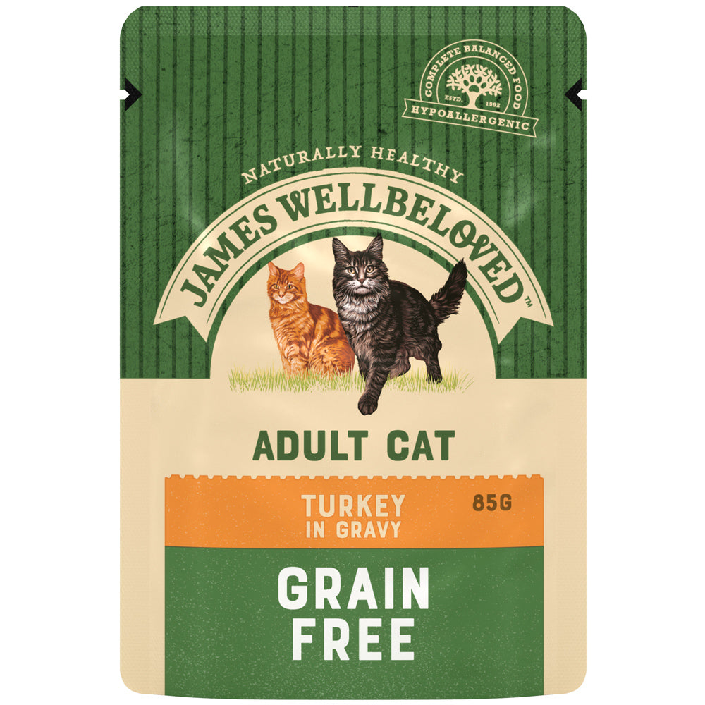 James Wellbeloved Cat Adult Grain Free Turkey Pouch Wet Cat Food