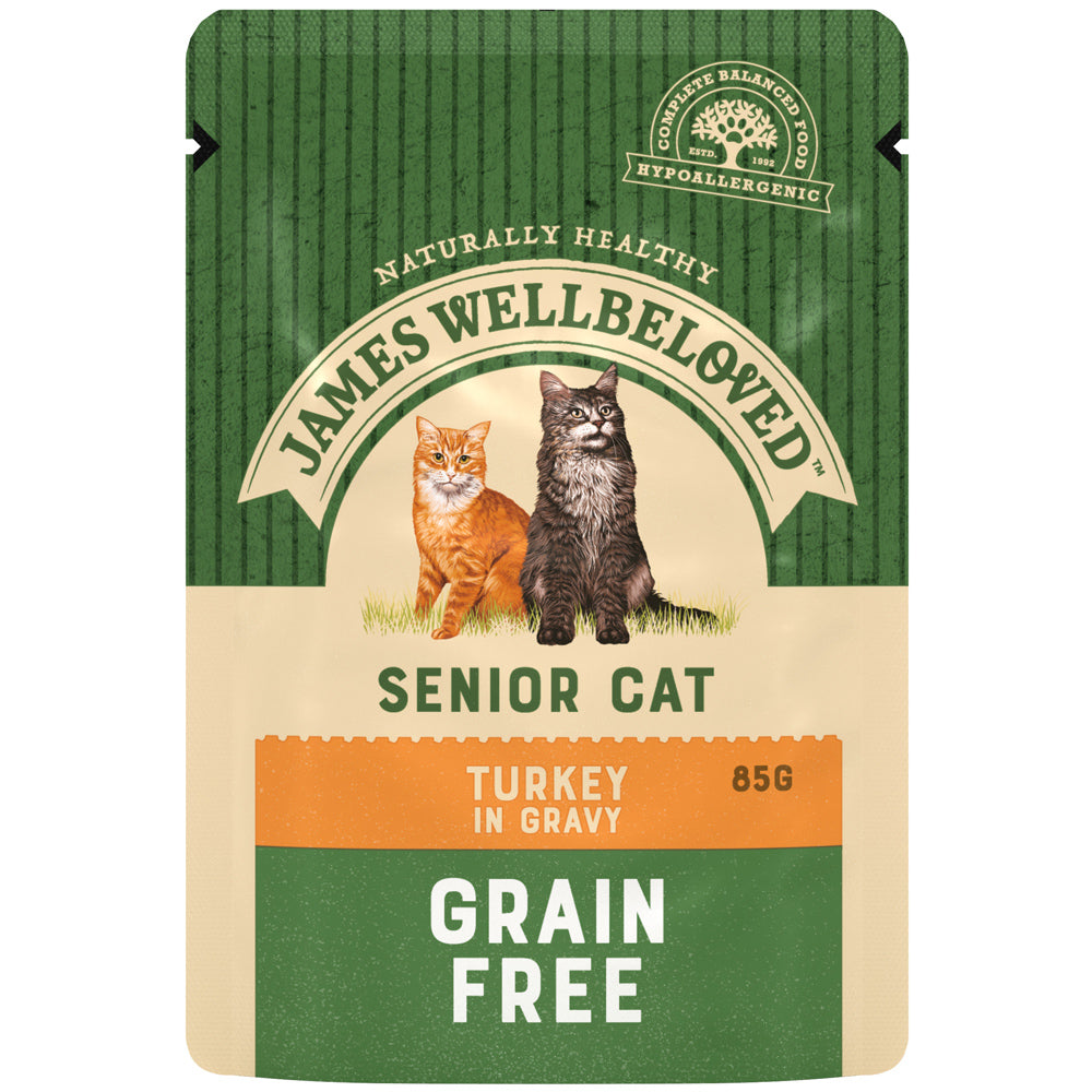 James Wellbeloved Cat Senior Grain Free Turkey Pouch Wet Cat Food