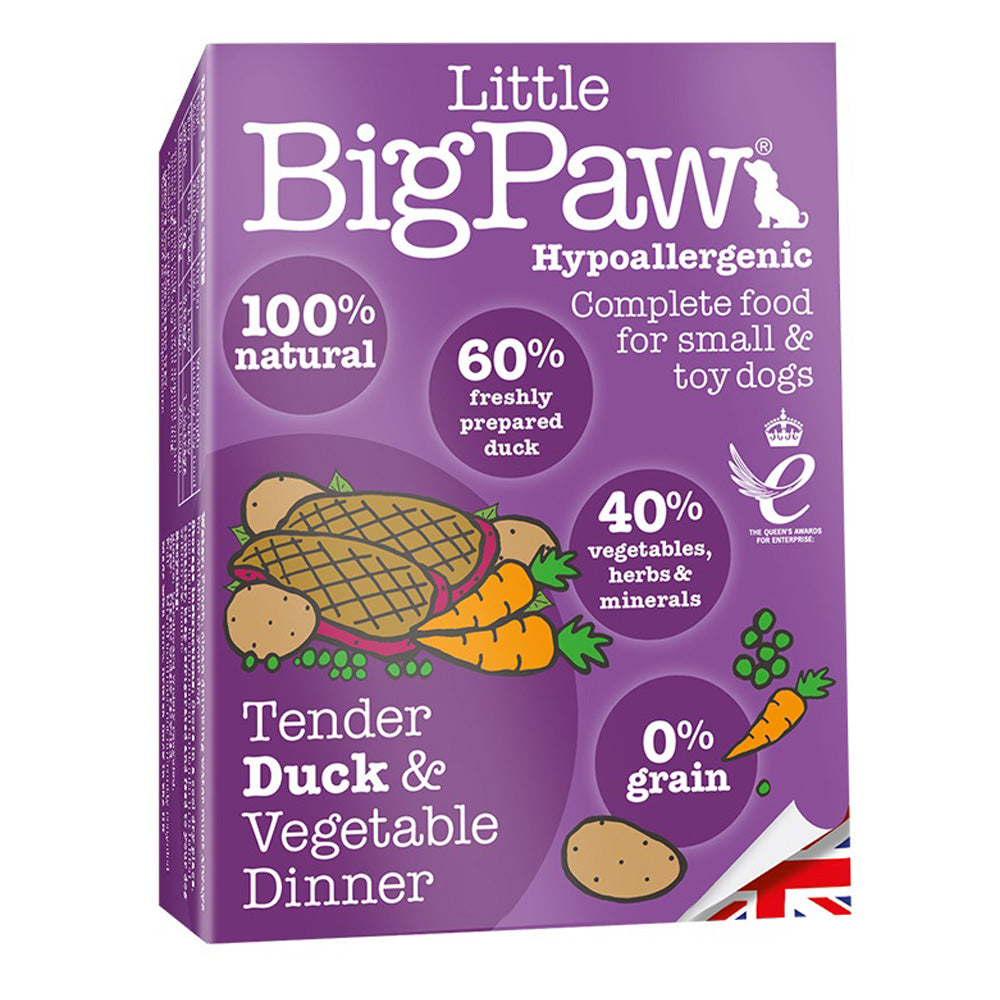 Little Big Paw Dog Small Breed Tender Duck & Veg Dinner Tray Wet Dog Food