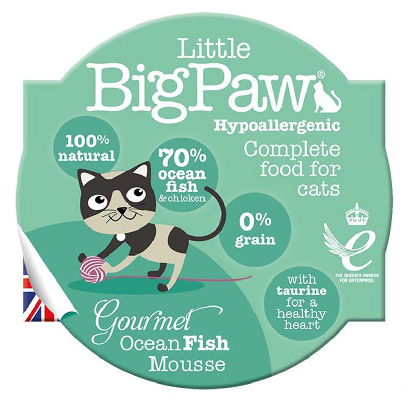 Little Big Paw Cat Gourmet Assorted Seafood Mousse Pot Wet Cat Food