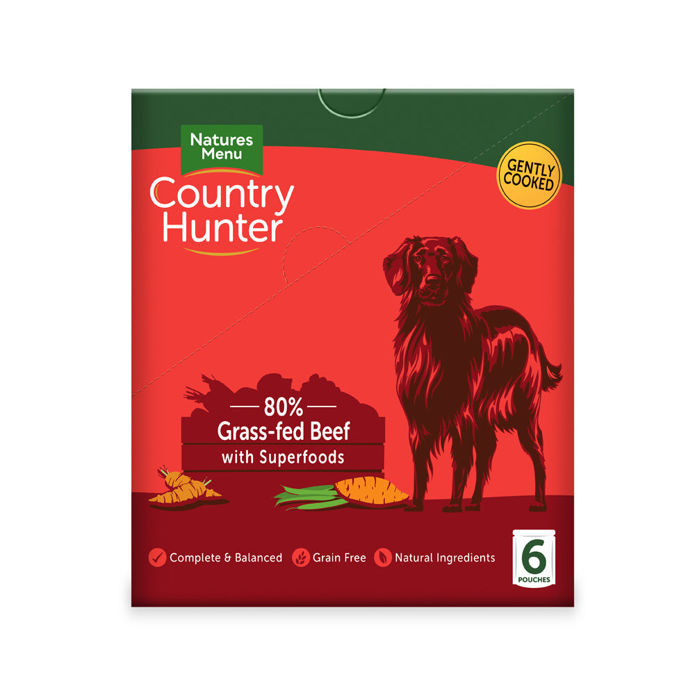 Natures Menu Dog Country Hunter 80% Grass Grazed Beef wet dog food