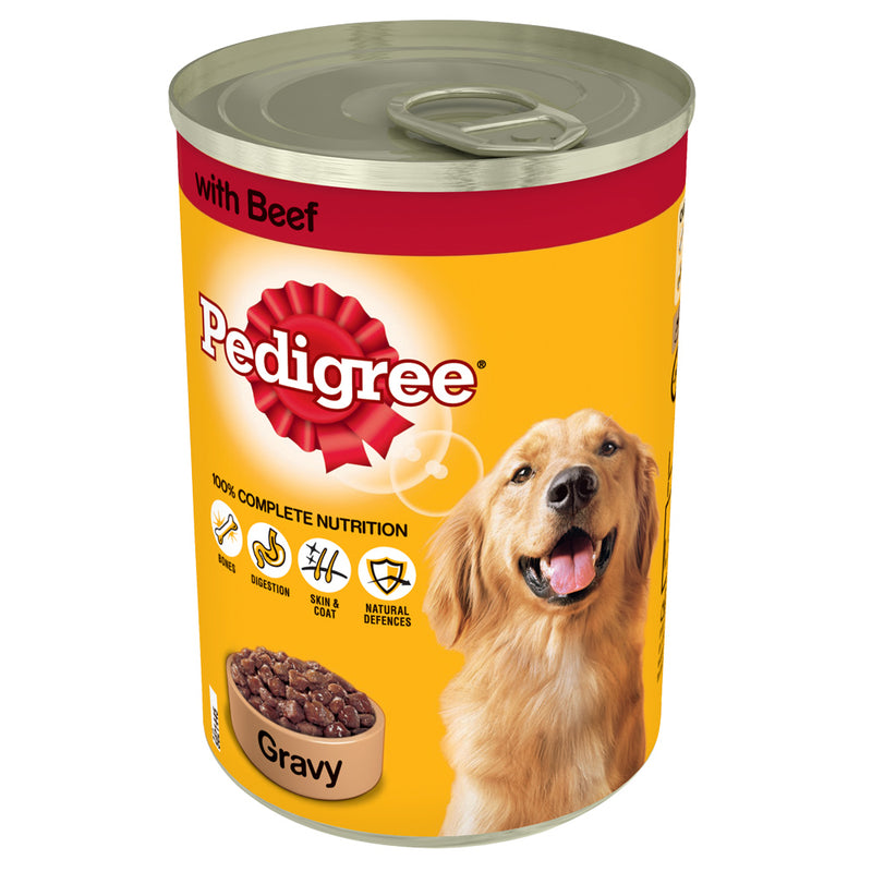 Pedigree Beef In Gravy Tins wet dog food