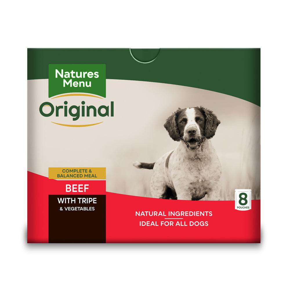 Natures Menu Dog Adult Pouch Beef Tripe Vegetables & Rice Wet Dog Food