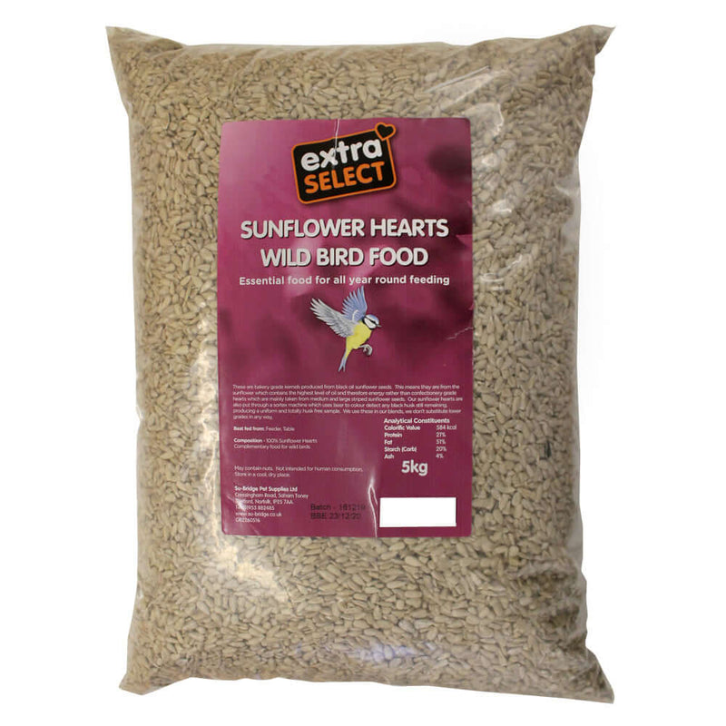Extra Select Sunflower Hearts 5kg bags