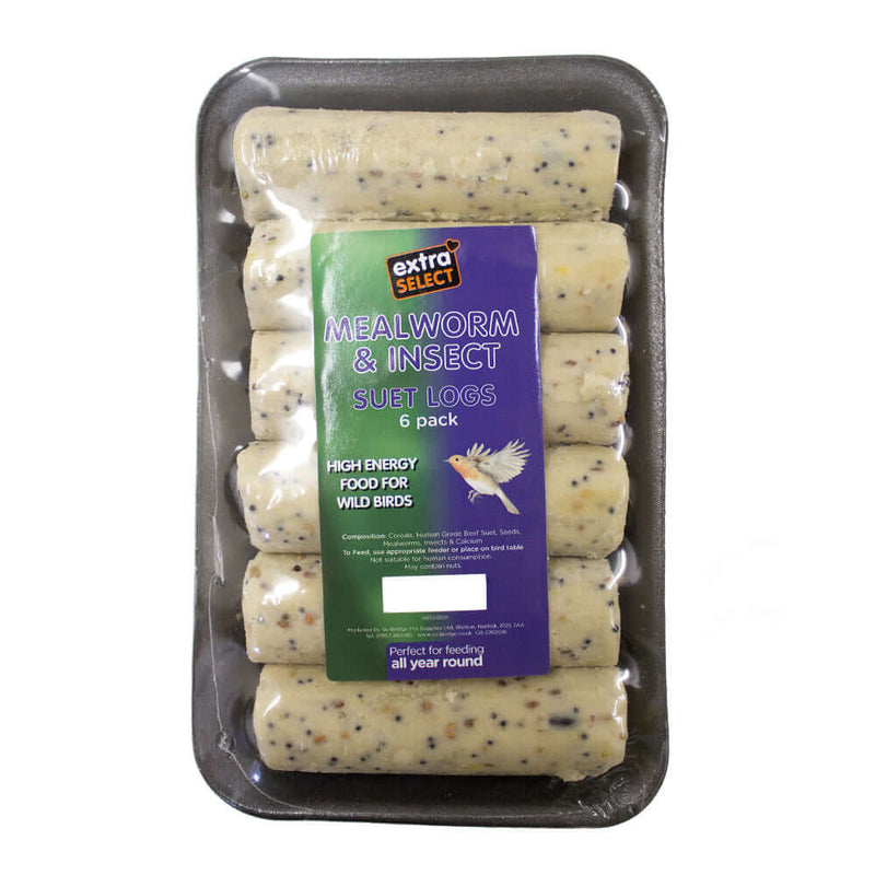 Extra Select Suet Logs - Insect & Mealworm for wild birds