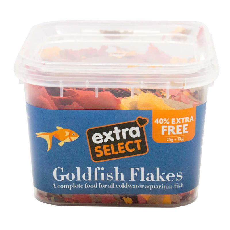 25g tub of Extra Select Goldfish Flakes