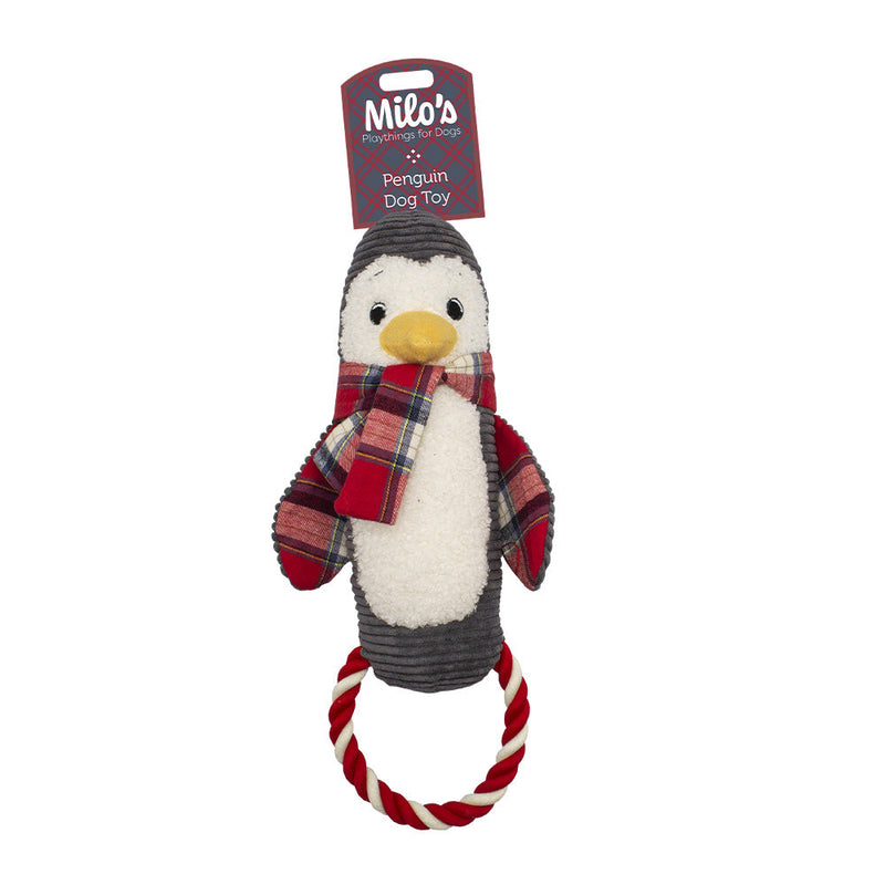 Milo's Penguin with Rope Dog Toy