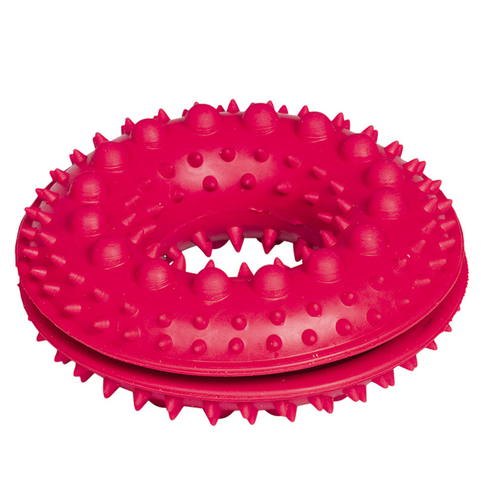 Nobby Rubber Snackring With Spikes Red