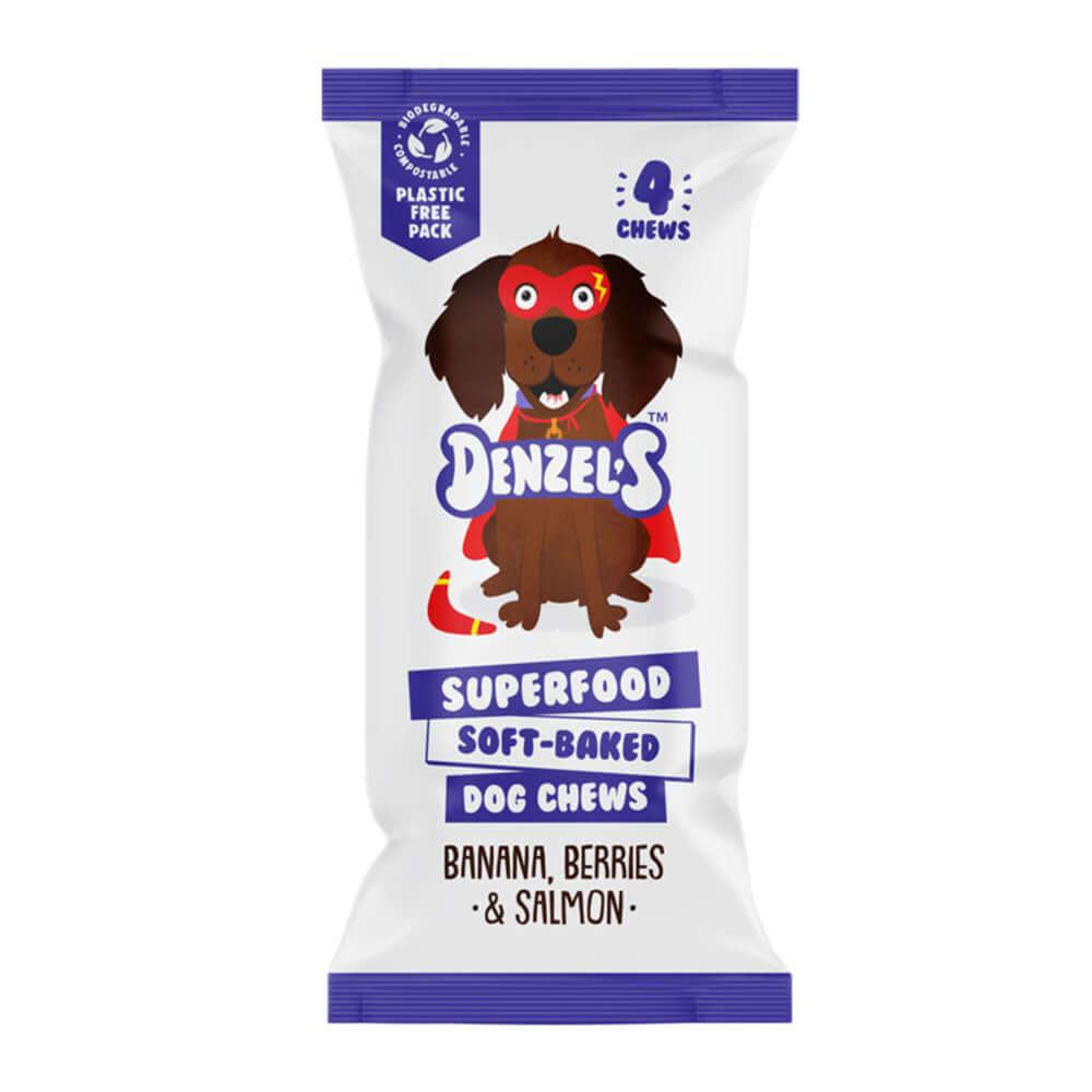 Denzels Superfood Dog Chews Banana Berries & Salmon