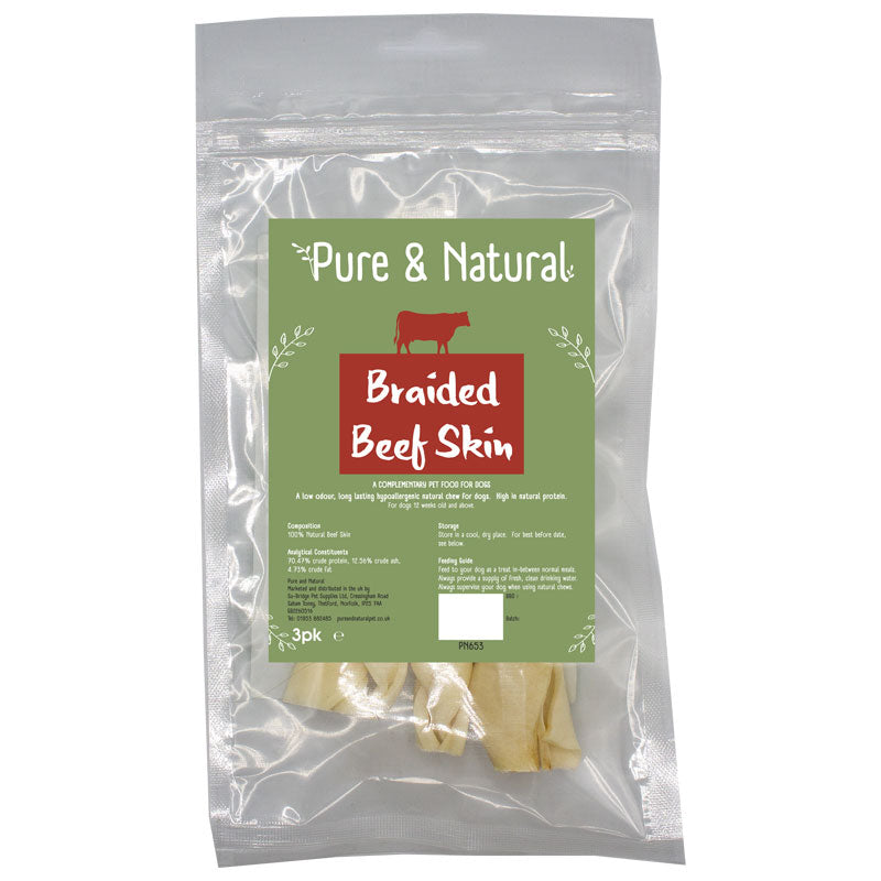 Pure & Natural Braided Beef Skin